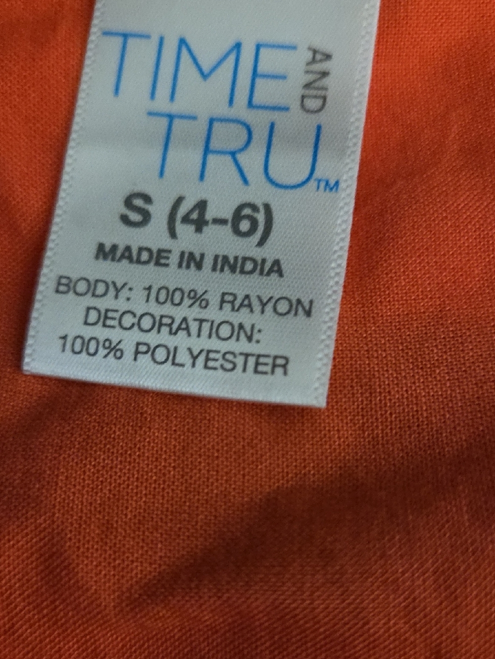 Time and Tru Coral Embroidered Short-Sleeve Tunic - Picture 5 of 5